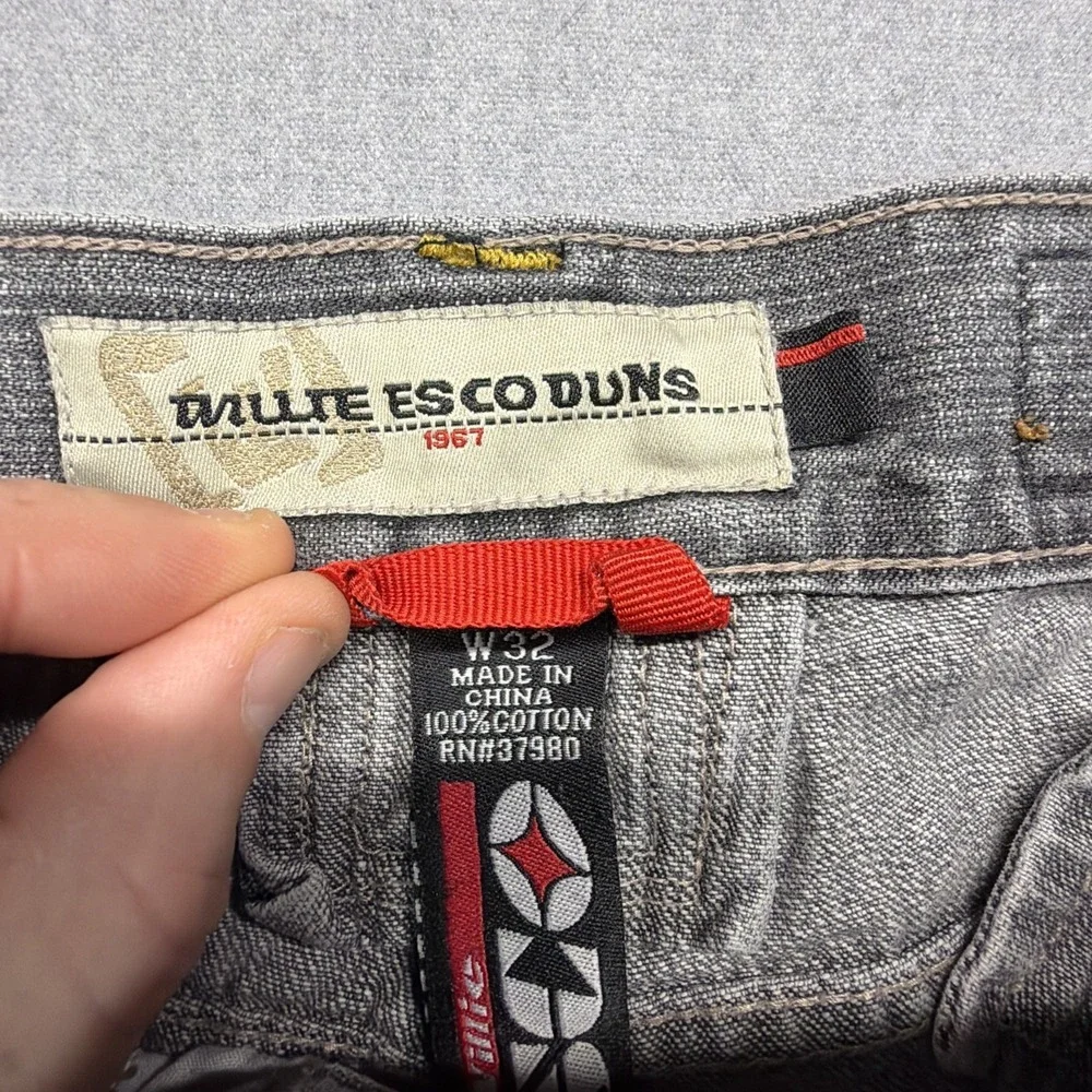 Vintage Willie Esco Jean Shorts Mens 32 Black Denim Skater Hip Hop‎ Urban Baggy